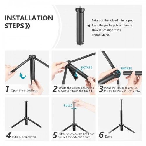 29422 Neewer 2 Packs 66pcs Tabletop LED Video Light with Mini Tripod Stand and Color Filters