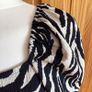Ladies Black and cream Short sleeve midi dress size 14 Includes postage Image 4