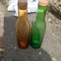 Coloured glass bottles