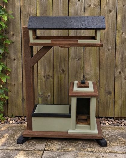 Garden Planter With Bird Feeder & Watering Station