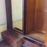 Edwardian Inlaid Mahogany Double Wardrobe - Mirrored Doors, Satinwood Inlay, Drawers - Circa 1900 Image 4