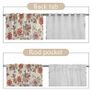 Brand New Botanical spring flower curtains wildflowers butterfly tie-top 2 panels Image 5