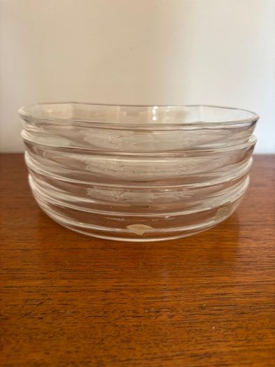 A set of 4 vintage Val St Lambert plates
