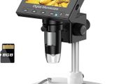 4.3" Digital Microscope, 1000X Magnification Coin Microscope, Photo &amp; Video Recorder, Coin Magnifier with 8 LED Lights,Suitable for Soldering, Circuit Repair, Labs &amp; Schools, Windows Compatible