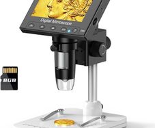 4.3" Digital Microscope, 1000X Magnification Coin Microscope, Photo & Video Recorder, Coin Magnifier with 8 LED Lights,Suitable for Soldering, Circuit Repair, Labs & Schools, Windows Compatible