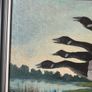 Vintage Framed Original Geese Painting Image 3