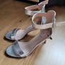 Silver High Heel Sandal uk06 Image 2