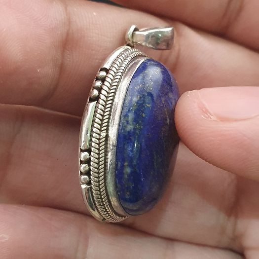 Vintage LapisLazuli 925 Sterling sliver Pendant