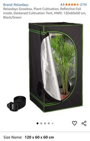 Grow tent and light