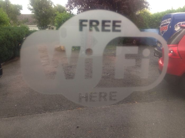 Free wifi restaurant / shop stickers