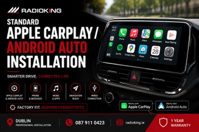 Standard Apple CarPlay & Android Auto Installation Dublin