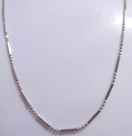 Vintage High Quality  Sterling Silver 925 Bead Necklace  length 20" - 3,62g