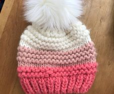 Gelso Bianco womens Salmon Pink Wool Alpaca Knit Beanie Hat Cap from Italy