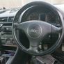 Audi three spoke s-line steering wheel. 6 speed gearbox knob wind deflectors headlamps flayweel clutch kit radio air con parts breaking Image 3