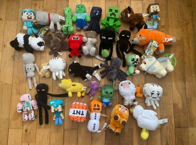 Minecraft plushies x 35