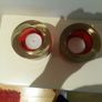 Two red tealight holders Image 3