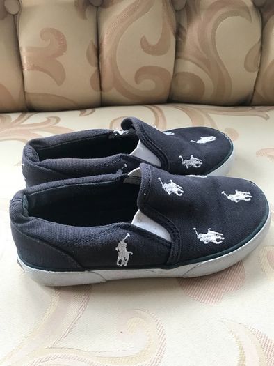 Navy Ralph Lauren slip on Runners