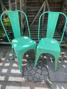 Zinc chairs x2 Green
