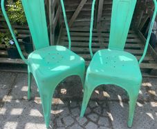 Zinc chairs x2 Green