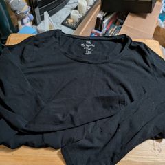 F&F black long sleeve t-shirt - UK 14