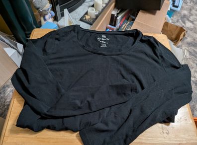 F&F black long sleeve t-shirt - UK 14