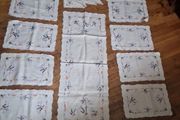 vintage embroidered table set