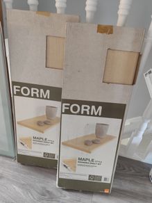 2 maple style shelves
