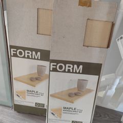 2 maple style shelves