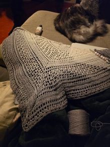 Handmade crochet shawl