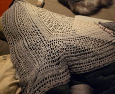 Handmade crochet shawl