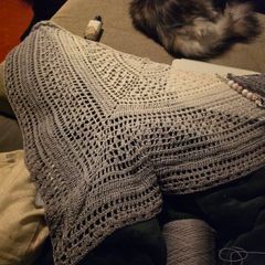 Handmade crochet shawl