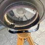 Vintage Industrial Theater Spotlight Floor Lamp on Wooden Tripod  Re-wired Image 3