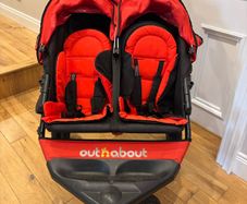 Out n About Nipper Double Buggy - Red
