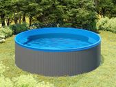 Splasher Pool with 4-Step Ladder 350x90 cm Grey
