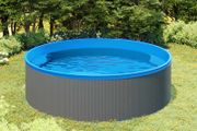 Splasher Pool with 4-Step Ladder 350x90 cm Grey