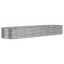 Garden Raised Bed Galvanised Steel 296x80x36 cm Silver Image 2