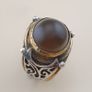 Natural Sulemani Eye Agate Gemstone Ring Antique Brass Silver Design# 169 Image 9