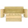 2 Piece Garden Lounge Set Impregnated Pinewood Image 2