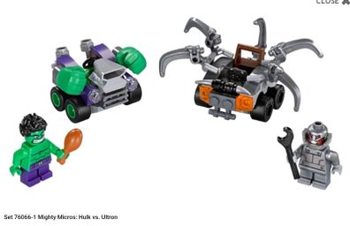 Lego Marvel 76066 Mighty Micros: Hulk vs. Ultron