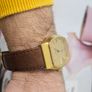 Vintage Swiss Made Bulova Gold Plated Swiss Watch Quartz 1980s Image 3