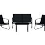 Malibu Retreat Garden Sofa Set 4 Piece Outdoor Patio Furniture with Glass Table Image 6