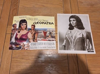 Rare 1963 Cleopatra Press Sheet & Press Kit Photo Elizabeth Taylor
