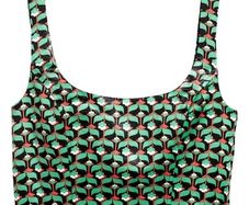 Cute Patterned bustier crop top