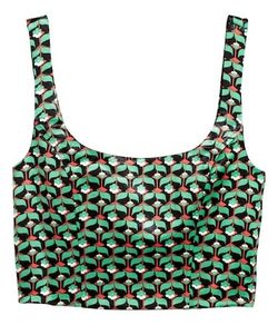 Cute Patterned bustier crop top