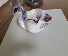 Swan glass ornament