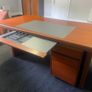 Large hardwood office desk Image 3