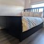 IKEA Hemnes Double Bed  Black (Complete Setup plus Mattress) Image 3