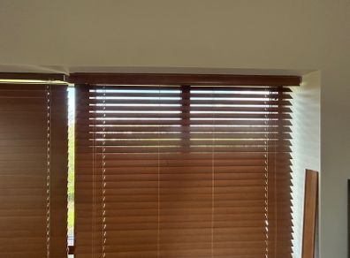 Vintage Oak Wooden Blind