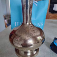 Vintage Solid Brass Home Decor Vase.