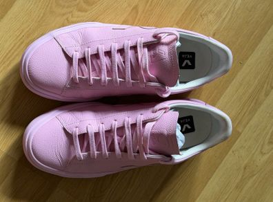 Limited edition Veja x Mansur Gavriel Pink Canpo trainers Sz EUR 40 UK 7
